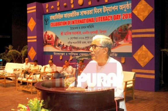 Intl Literacy Day 2016 : World follows “Reading the Past, Writing the Future†but Tripura CM failed to read past, neither the future : cunning Manik sings 97.22% literacy rate but keep mum on 98% unemployment rate, 7 lakhs jobless youths in Tripura Intl Literacy Day 2016 : World follows “Reading the Past, Writing the Future†but Tripura CM failed to read past, neither the future : cunning Manik sings 97.22% literacy rate but keep mum on 98% unemployment rate, 7 lakhs jobless youths in Tripura